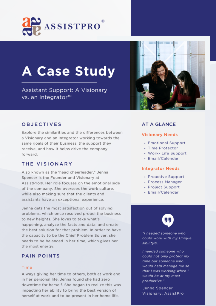 Visionary Integrator Visionary-Integrator | AssistPro